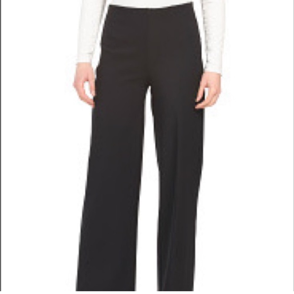 THEORY BLACK SEAM HIGH RISE TROUSER PANT TWILL BISTRETCH K0704206 SIZE 10 NWT